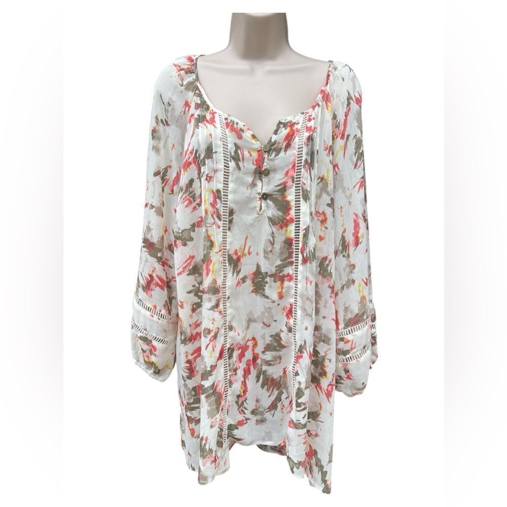 This Catherines Lightweight Peasant Top Soft,Ligh… - image 4